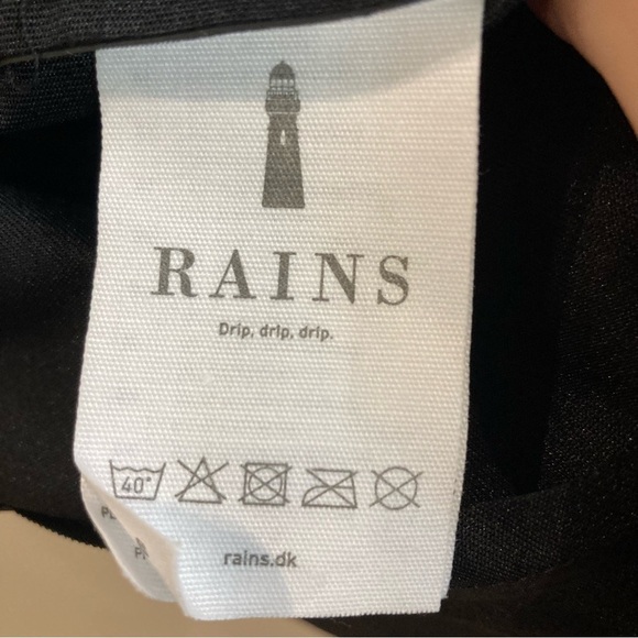 RAINS Sz XXS-XS Oversized Hooded Unlined Fishermen Style Cap Snap Rain Coat - Picture 16 of 16